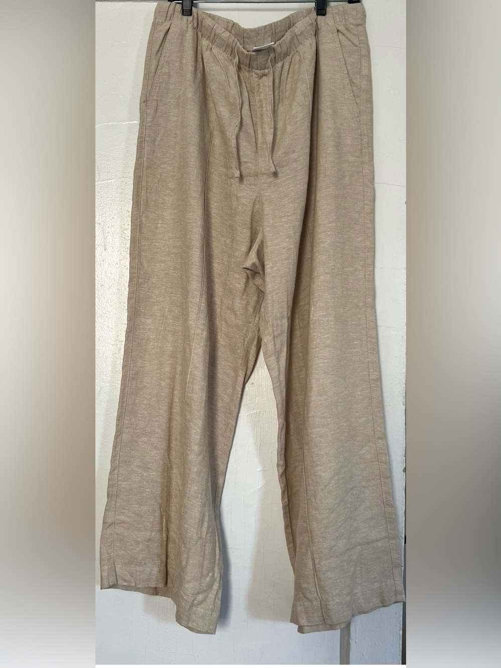 Men's Lightweight Drawstring Chino Pants in Beige